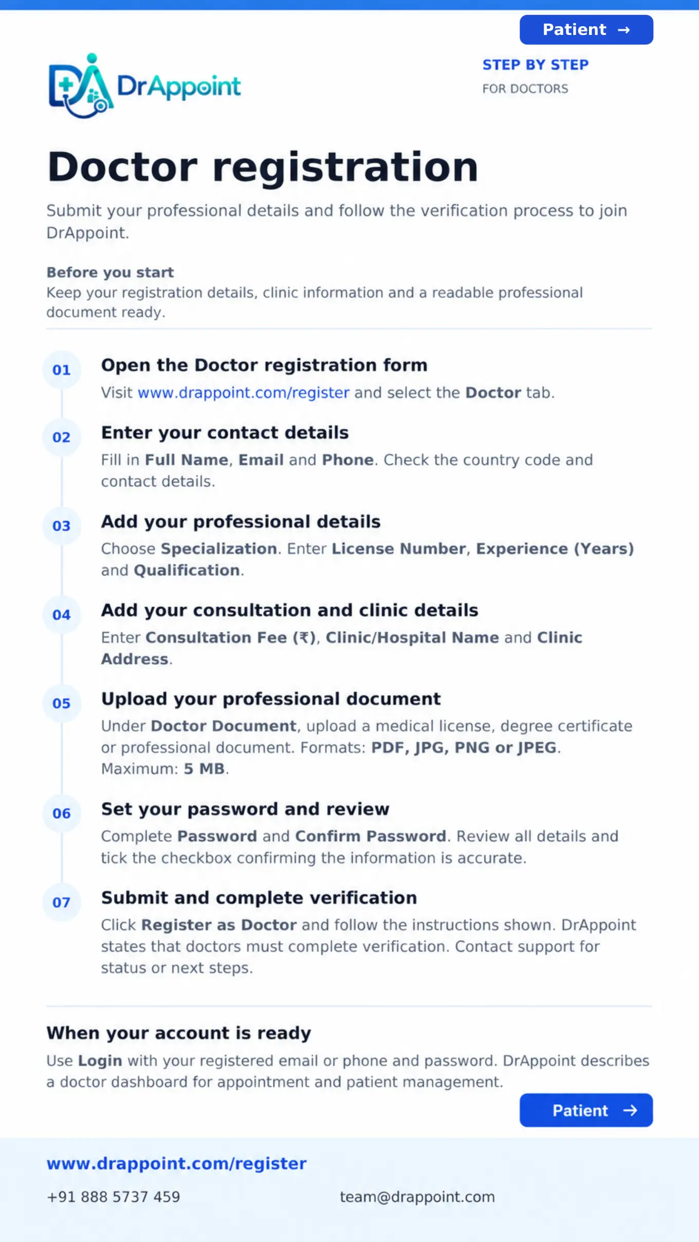 Registration Guide Step 1